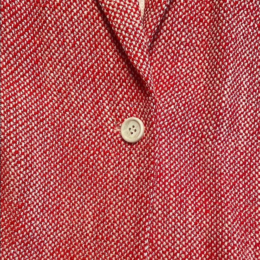 Elizabeth and James Red/White Textured Blazer Jacket - Picture 3 of 10